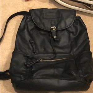 Black American Eagle Backpack with floral inside